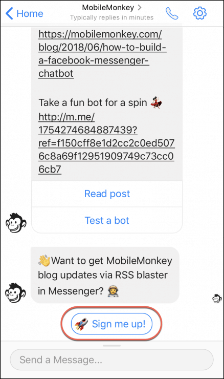 mobile-friendly chat button