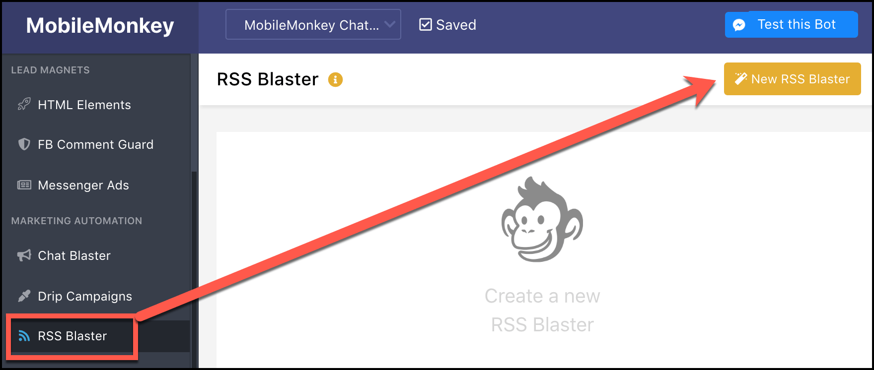 create rss blaster