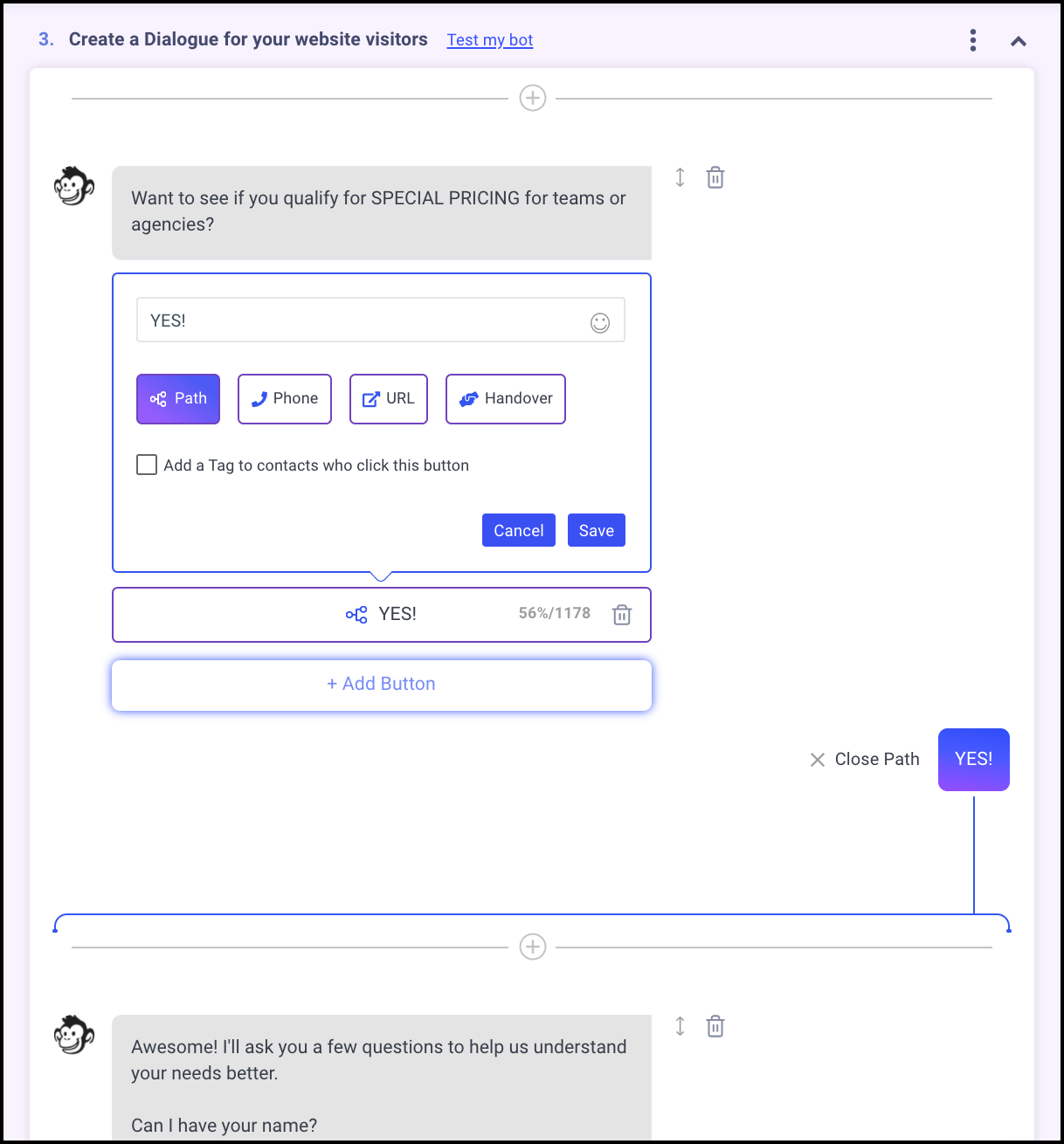 facebook customer chat path