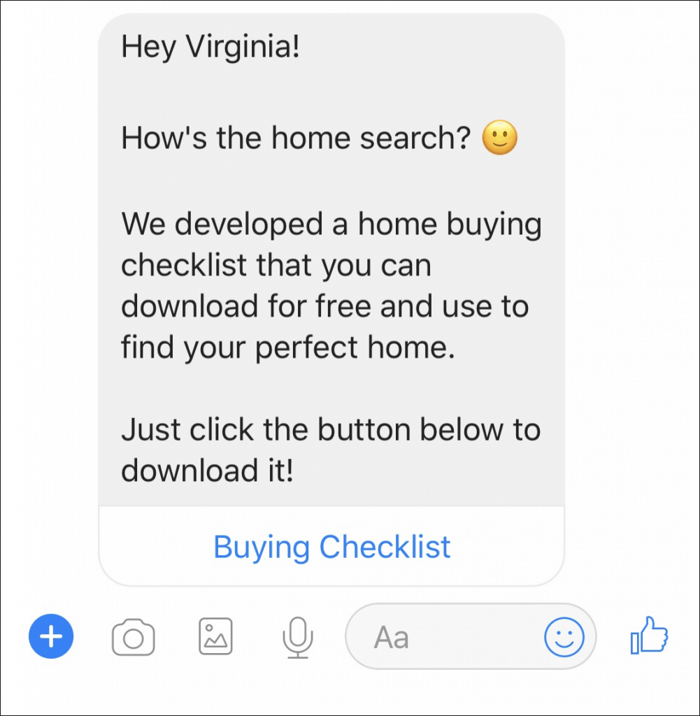 real estate chatbot drip campaign 1