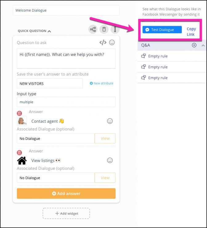how to create a chatbot - widget creator