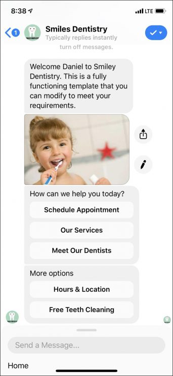 custom chatbot for dentists