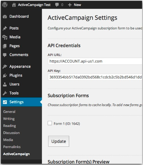 WordPress Marketing Automation Plugin: Active Campaign