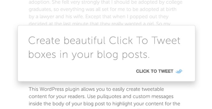 WordPress Marketing Automation Plugin: click To Tweet