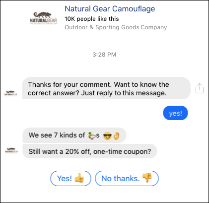 natural gear camo comment guard bot reply