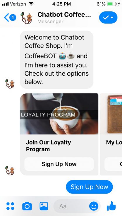 Chatbot Loyalty Program: Sign Up Now