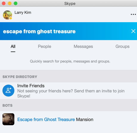 skype bot escape game