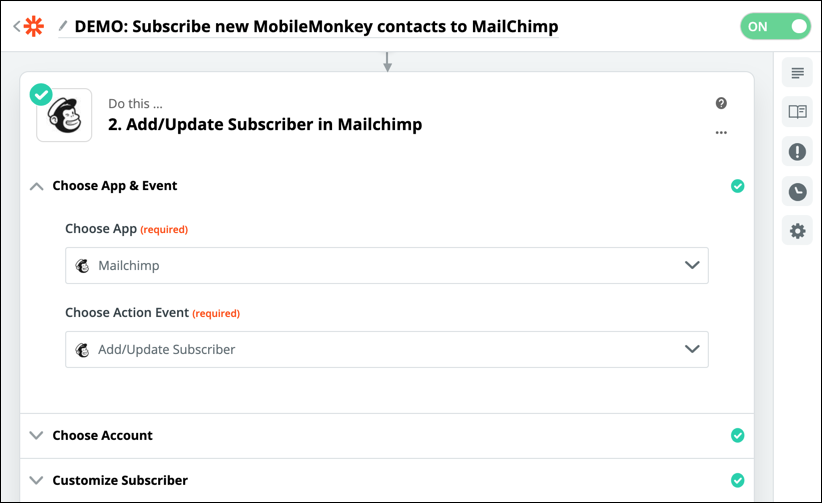 update subscriber in mailchimp