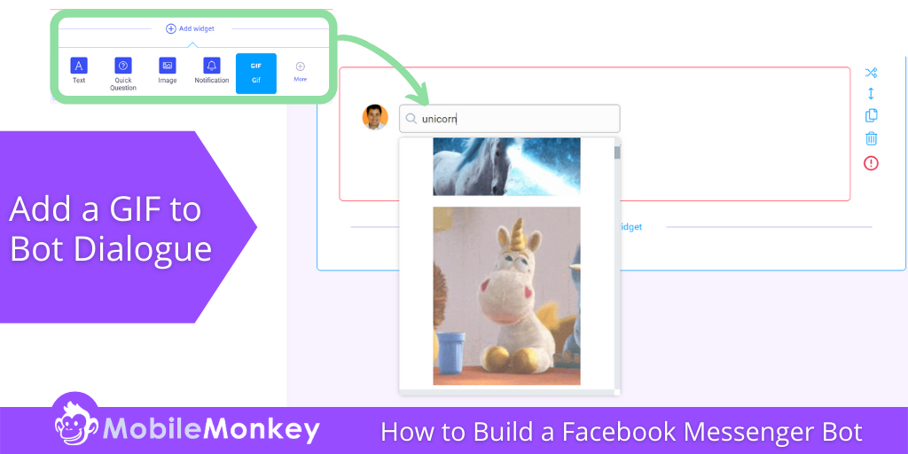 how to build a Facebook Messenger bot with GIFs Images Videos Text