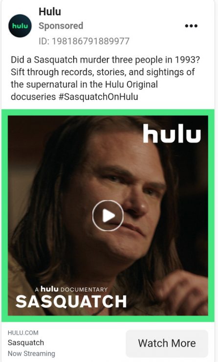 Hulu documentary ad