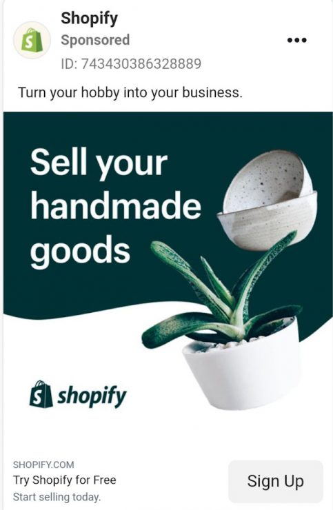 Shopify ad