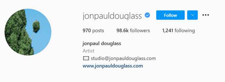 Jonpaul Douglass sells his photography with his Instagram account