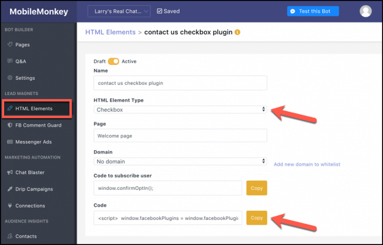 Facebook Messenger Opt-In Checkbox Plugin