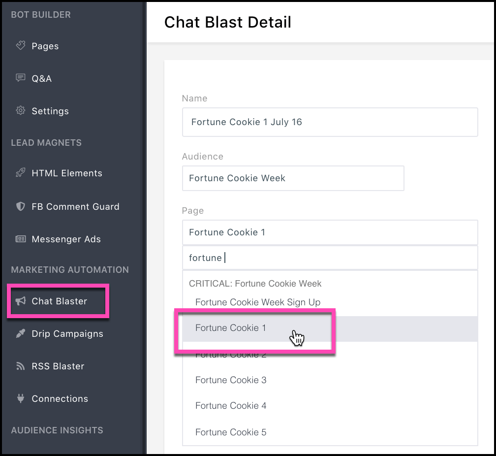 chat-blast-page-drop-down