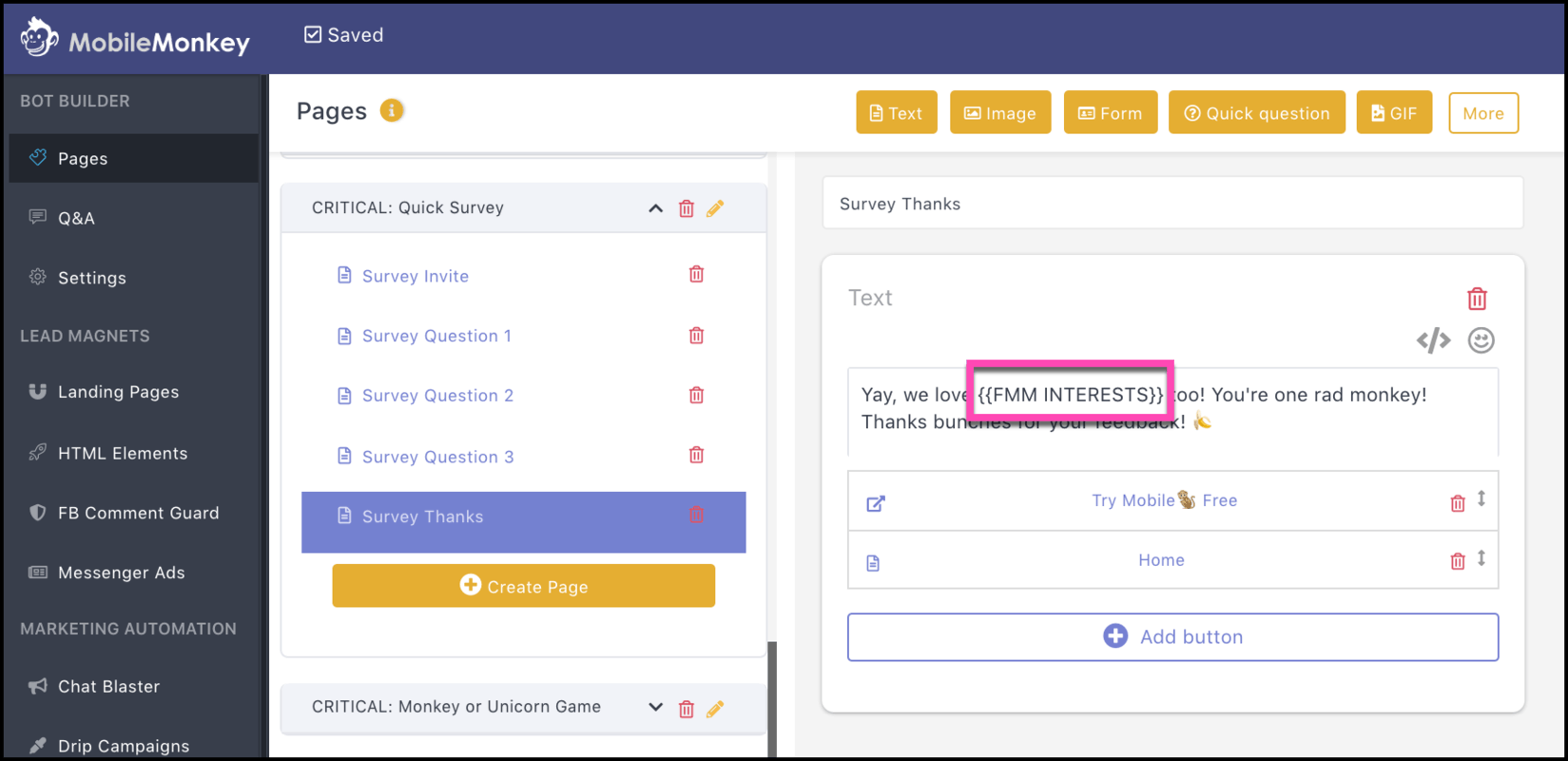 custom-variable-in-messenger-chat-text-widget