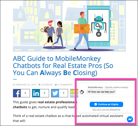 Facebook Tools: Mobile Monkey Chatbots in action 