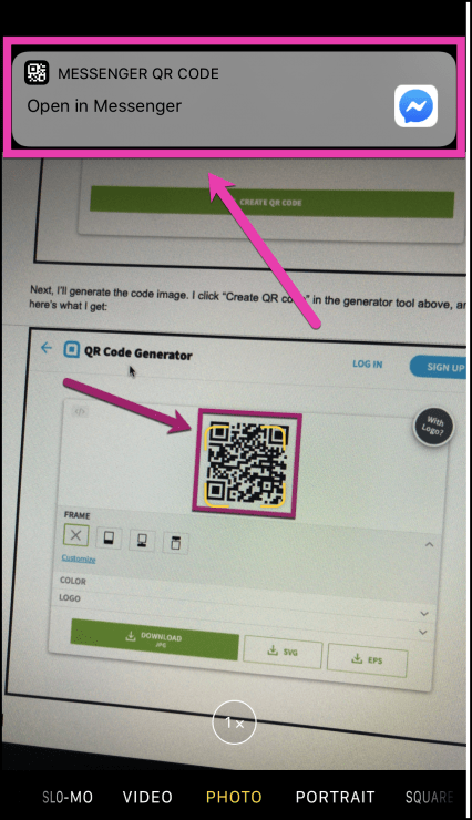 QR Codes for Facebook Messenger