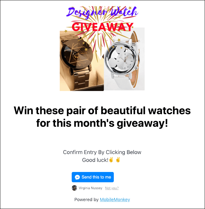 weekly deals designer watch giveaway