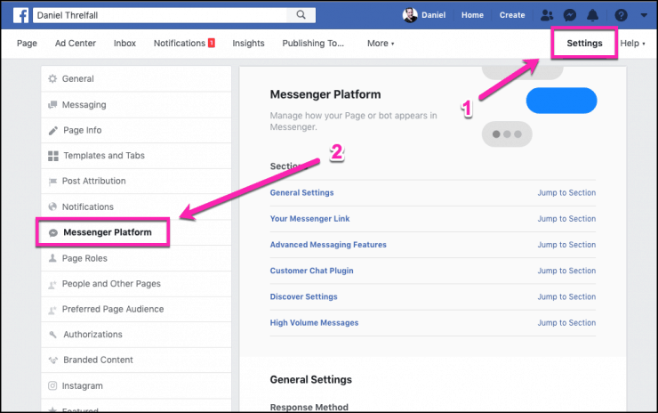 Facebook Messenger Subscription Messaging Approval