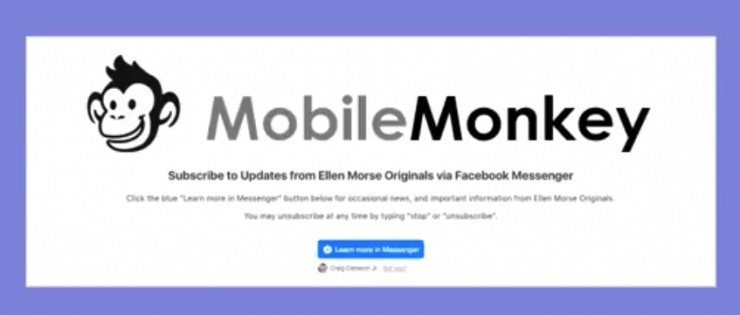 messenger landing page