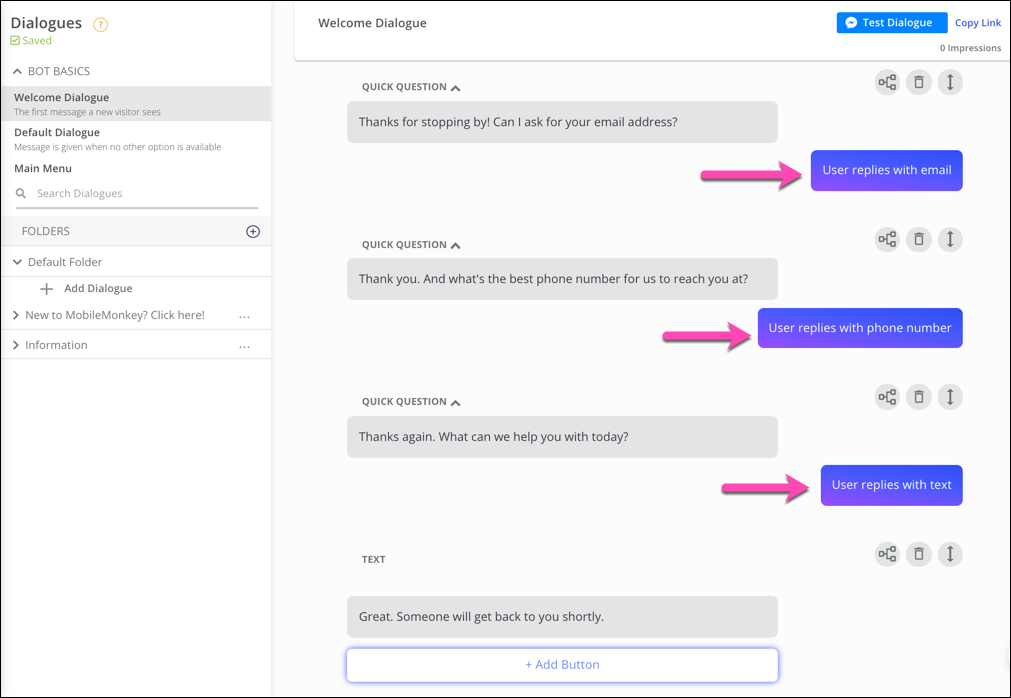 1-min lead gen bot template