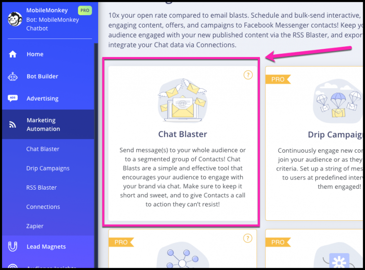 messenger chatbot for instagram: Customers.ai chat blaster