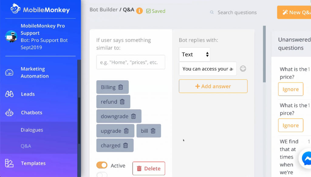 Reviewing existing smart responses