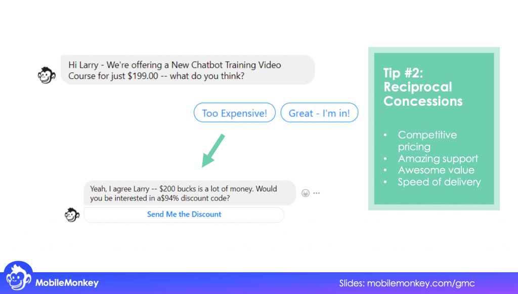 b2b web chat 33 Tip Reciprocal Concessions