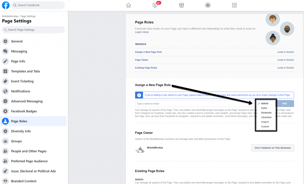 how to add other admin in fb page