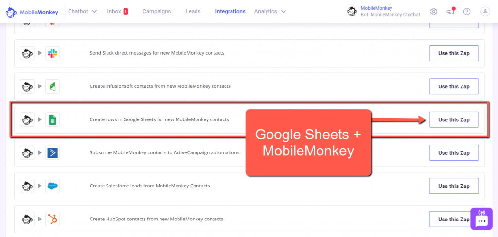 Google Sheets + Customers.ai Zapier Integration