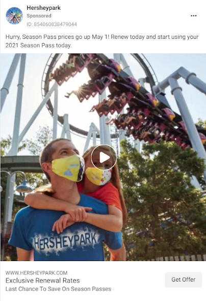 Hersheypark season pass ad