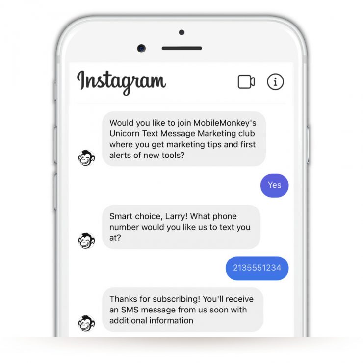 Instagram Tools: SMS marketing permissions