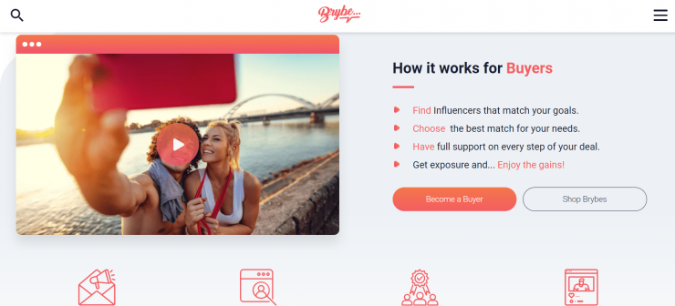 Brybe influencer marketplace