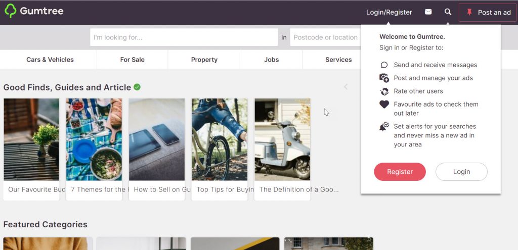 Best Free Advertising Sites: GumTree