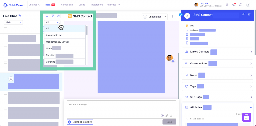 Instagram direct message filters