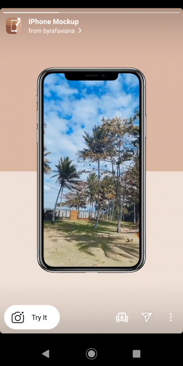 iPhone Mockup Instagram Story filter