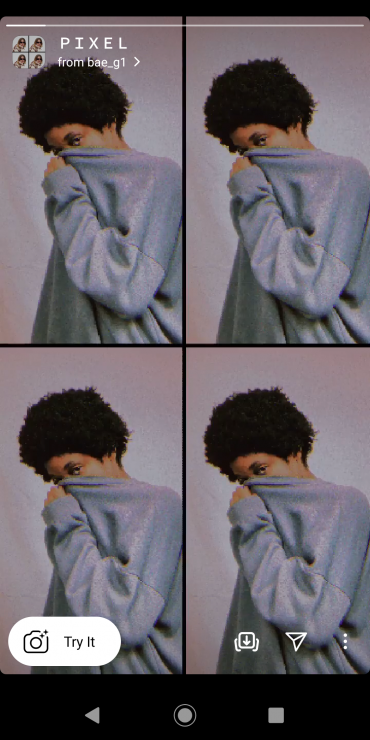 P I X E L Instagram Story filter