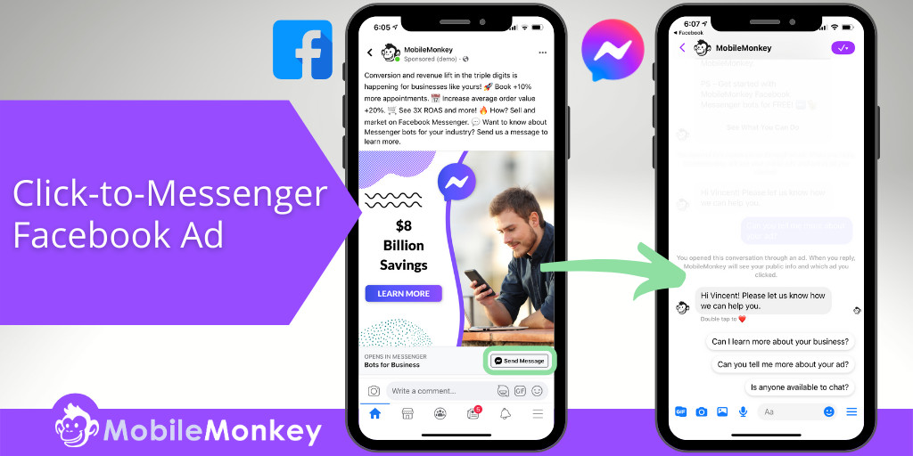 How to create Click-to-Messenger Ads to drive traffic to your bot