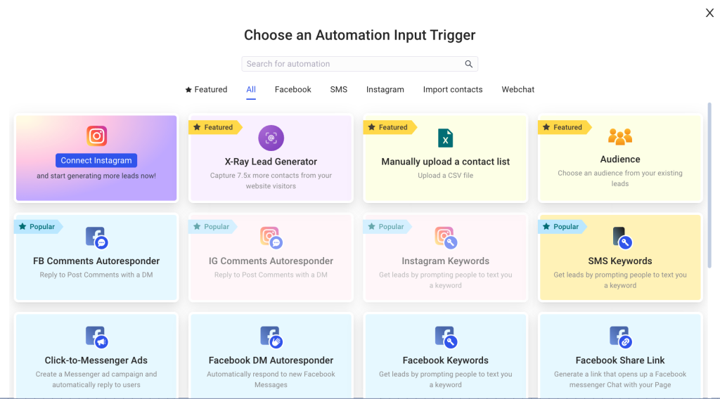 Pick which inputs you want powering your sales automation tools. 