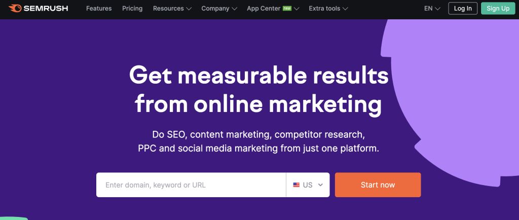 Semrush is an AI tool for marketing
